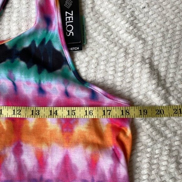 NWT Zelos Tie-Dye Racerback Tank Top With Twisted Back Size M - Picture 5 of 7